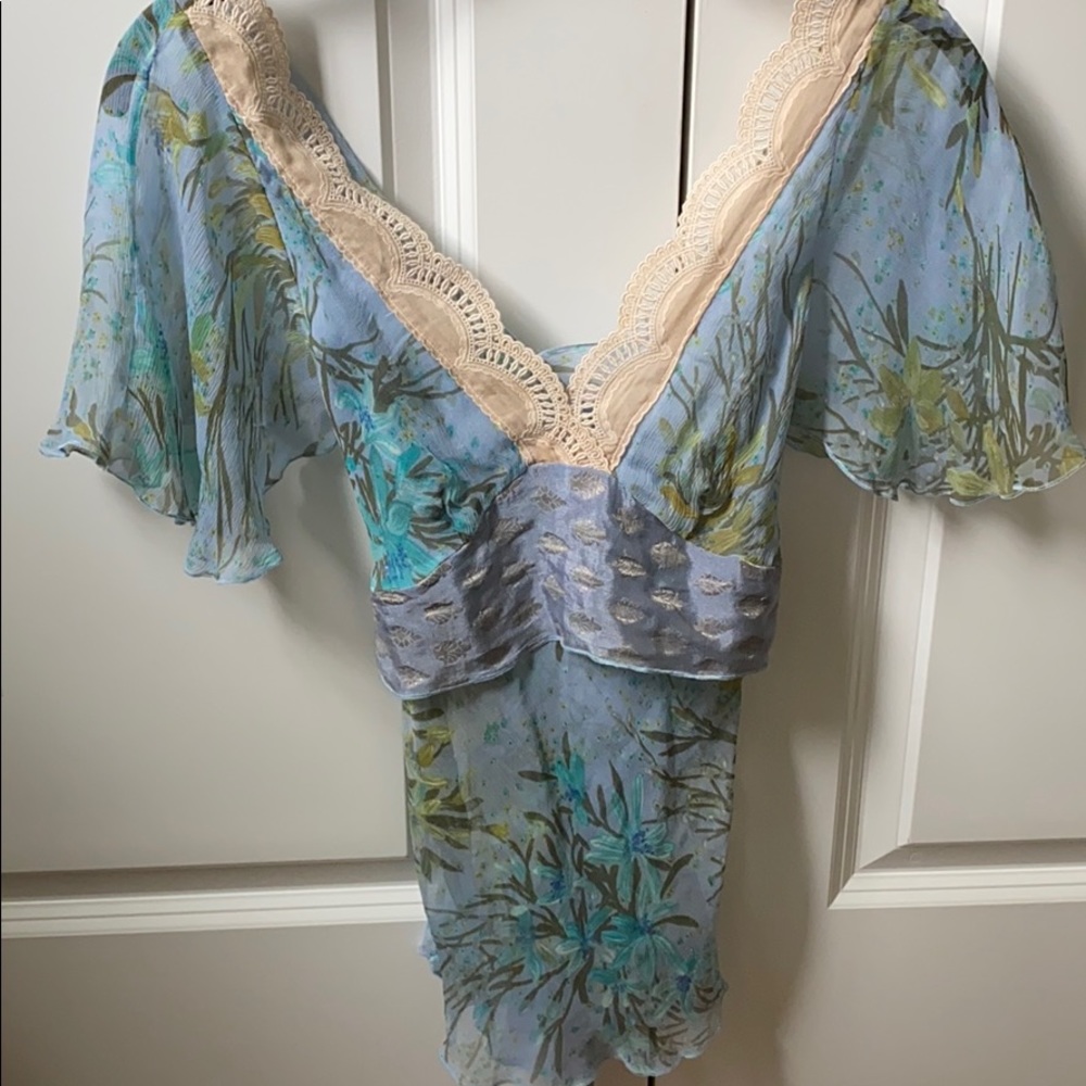 PAUL & JOE 100% silk top